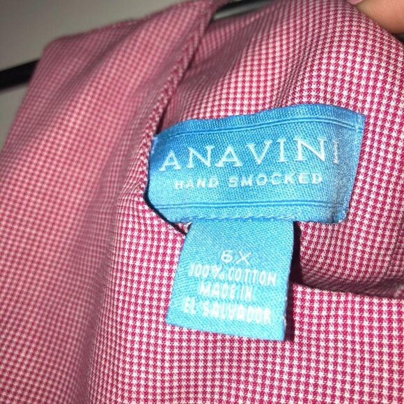 NWT Anavini Girls Hand Smocked Red Jumper Dress Frog Design - 100% Cotton Size 6 - Picture 6 of 7